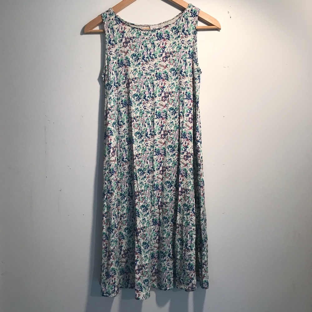 Sleeveless Uniqlo Dress with Liberty Pattern